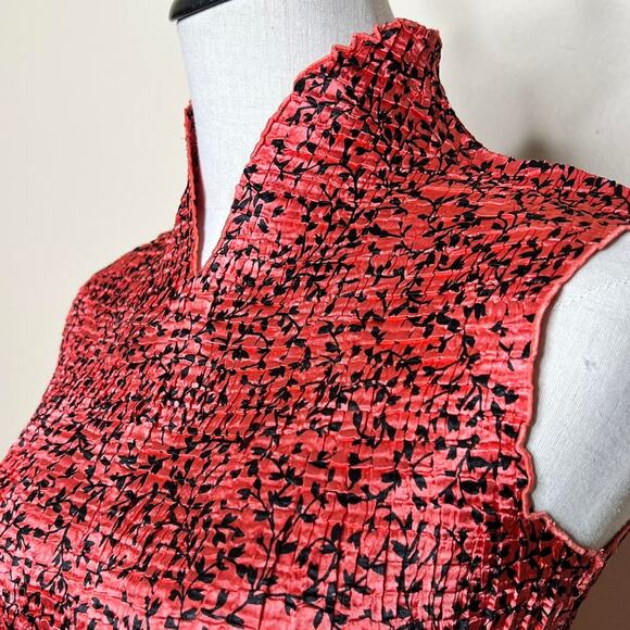 Coral and black vintage texture top - Picture 5 of 6